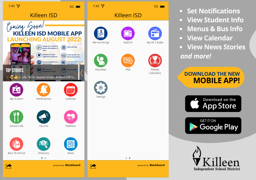 Killeen ISD Mobile App Preview